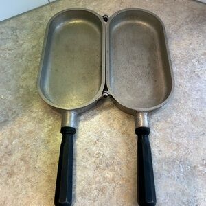 Miracle Maid Fish Pan Cookware G2 Hinged Folding Aluminum Omelet Fish Pan